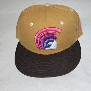 New Era X Fitted Hawaii Mua Brown Black Pink Hanalei 59Fifty Hat sz 7 1/4 Rare